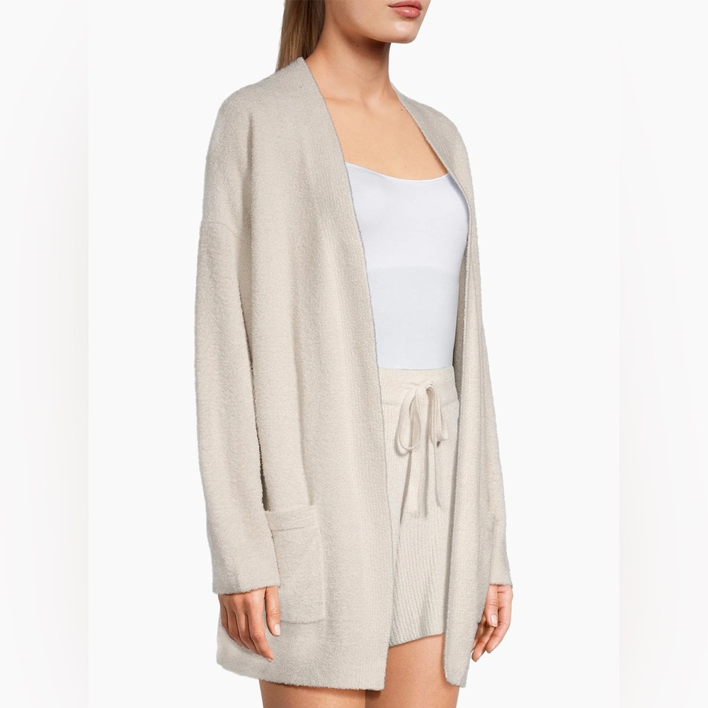 Barefoot‎ Dreams CozyChic Lite Teddy Cardigan in a neutral Bisque Cream  Size XS